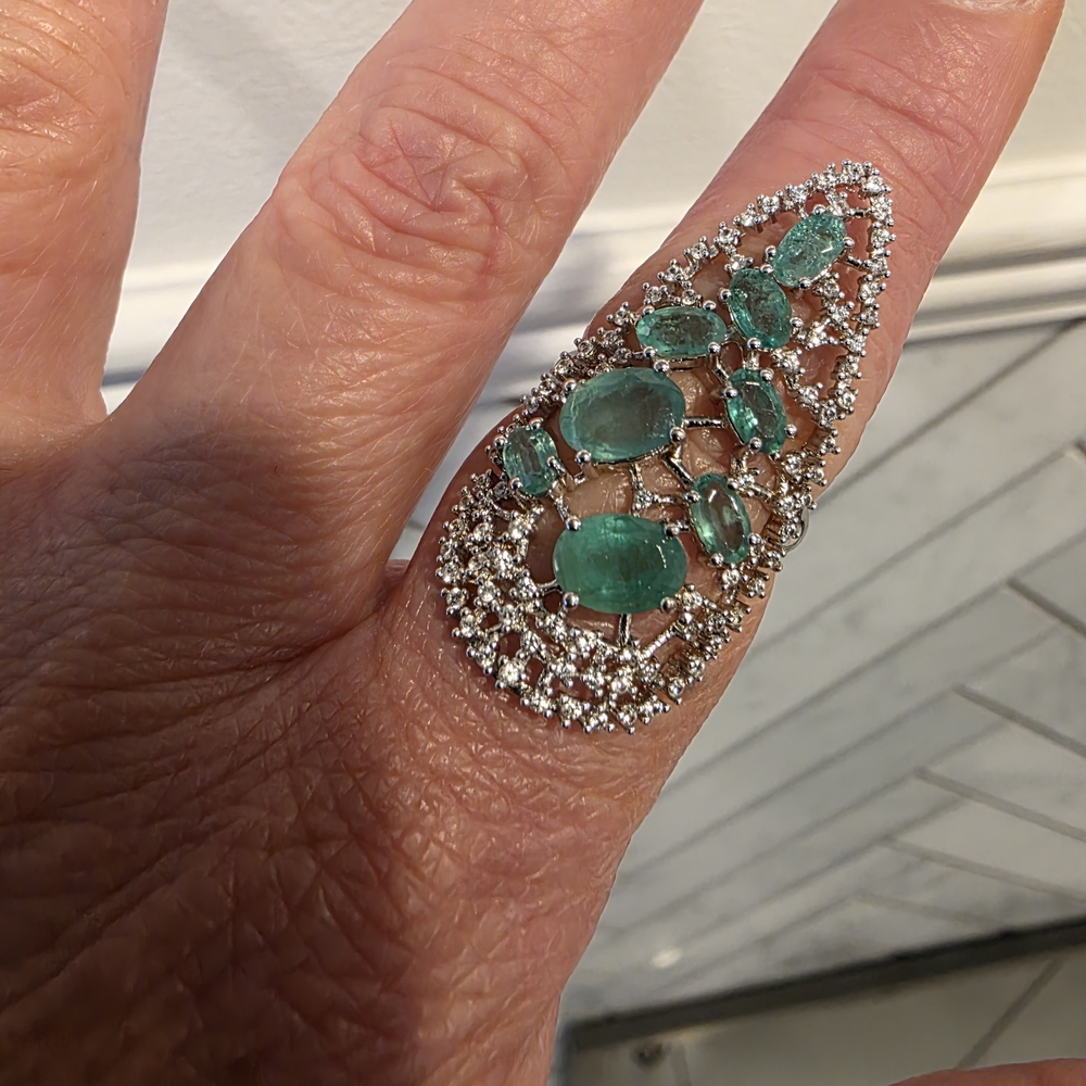 EMERALD RING BY CAROL BRODIE RARITIES